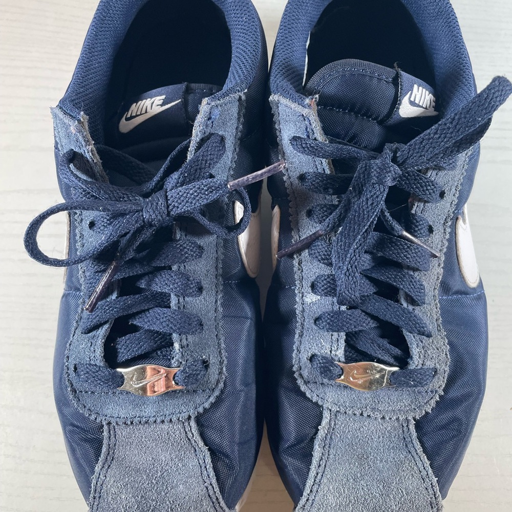 Nike Cortez Nylon Shoes Women US Size 7 Obsidian Navy Blue Running DZ2795-400
